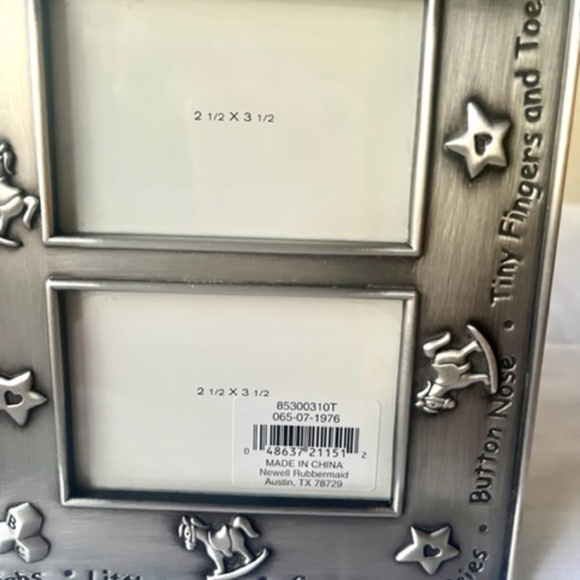 Adorable ~ Newell Rubbermaid Pewter Photo Frame ~ BABY ~ Never Used, NWOT - Picture 3 of 5